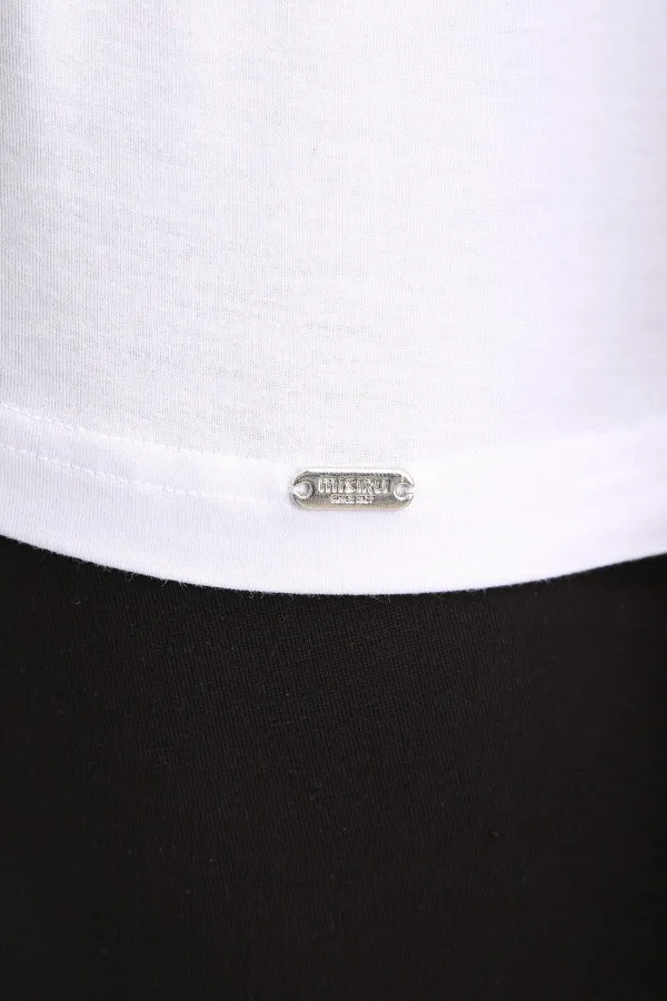 Mısırlı BAMBOO ZEUS LUXURY Regular Fit Basic Tank Top White