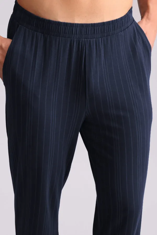 Mısırlı Erkek Bambu Düz Paça Pantolon Lacivert