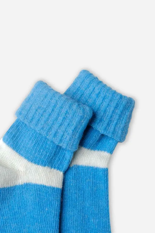 Mısırlı Kadın Alpaka Yünü Kışlık Kıvrık Tekli Soket Çorap Turkuaz