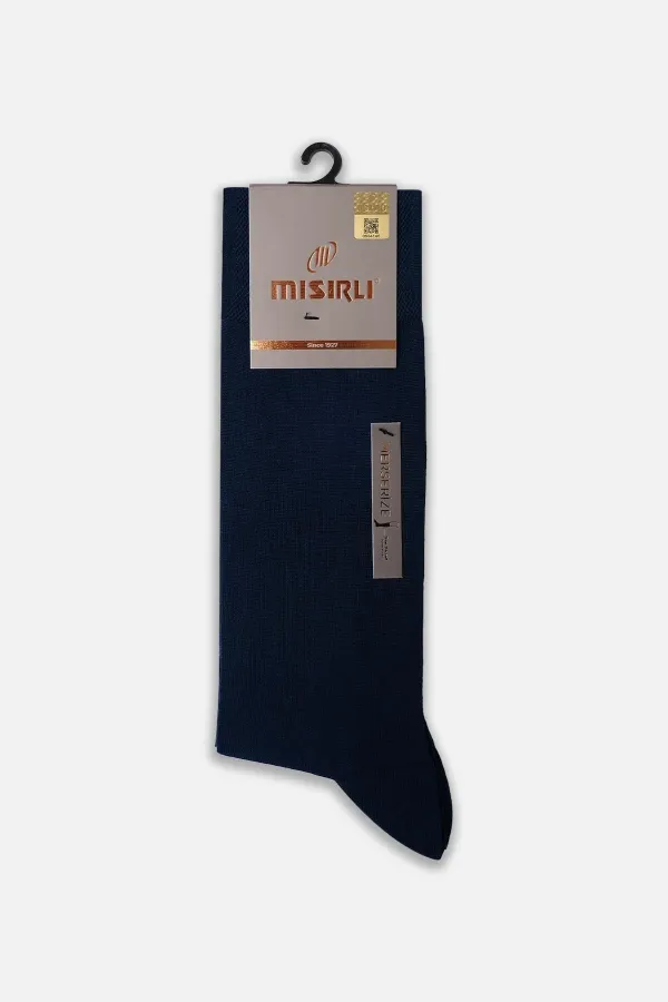 Mısırlı Erkek Merserize Tekli Uzun Çorap Lacivert