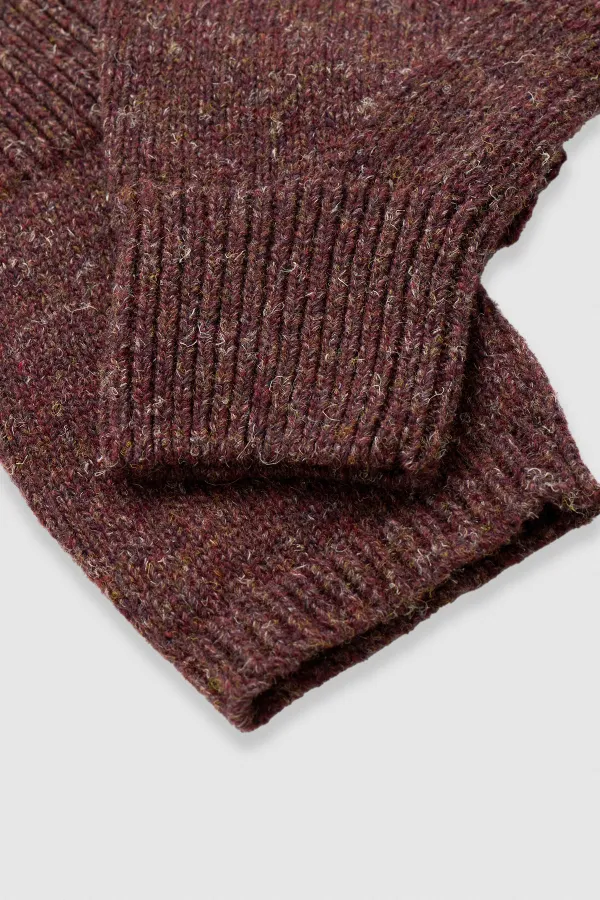 Ensemble bonnet et gants en laine unisexe - Brun clair