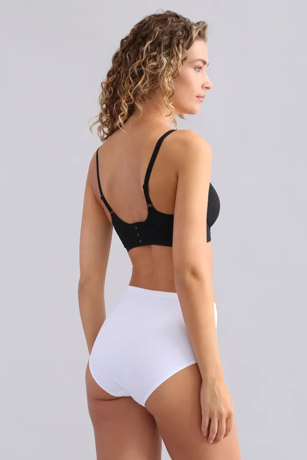 Mısırlı Laser Cut Mid-Waist Hipster Panties White
