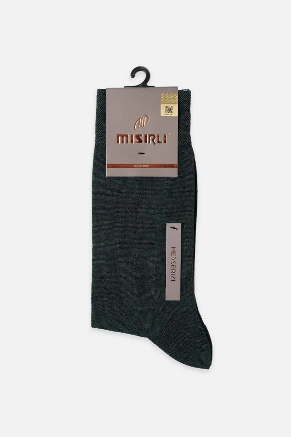 Mısırlı Men's Mercerized Single Summer Ankle Socks Green