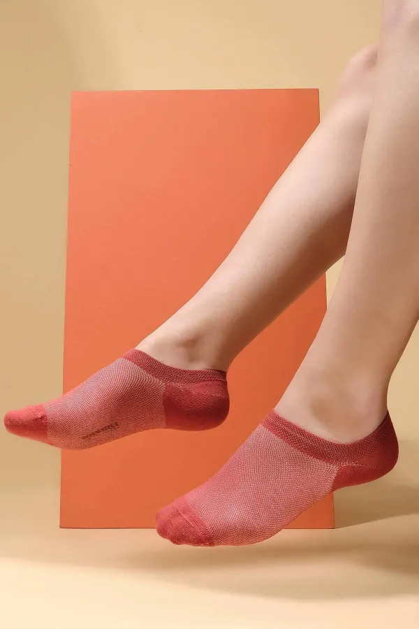 Chaussettes invisibles d'été en coton simple pour femmes égyptiennes, motif Tile