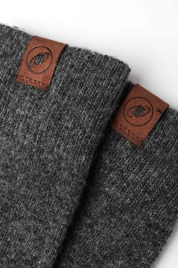 Mısırlı Erkek Kuzu Yünü (Lambswool) Tekli Soket Çorap Füme