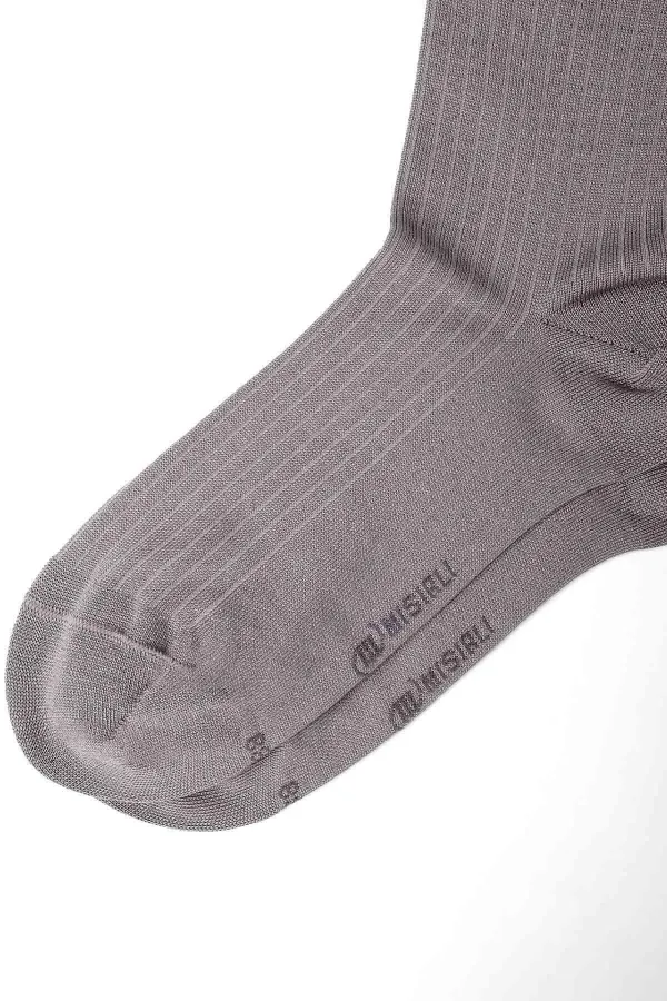 Mısırlı Kadın Merserize Tekli Soket Çorap Gri