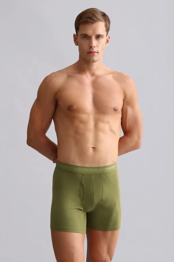 Mısırlı Modal By TENCEL SPARTACUS PLUS PERFORMANCE Long Boxer Khaki