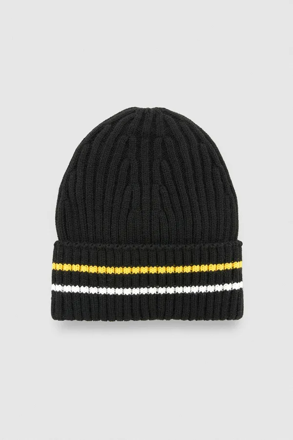 Bonnet rayé égyptien pour homme - Jess Noir