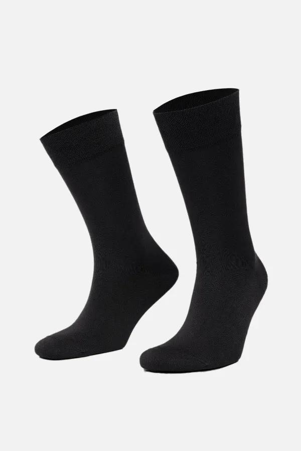 Mısırlı Men's Mercerized Single Summer Ankle Socks Dark Gray