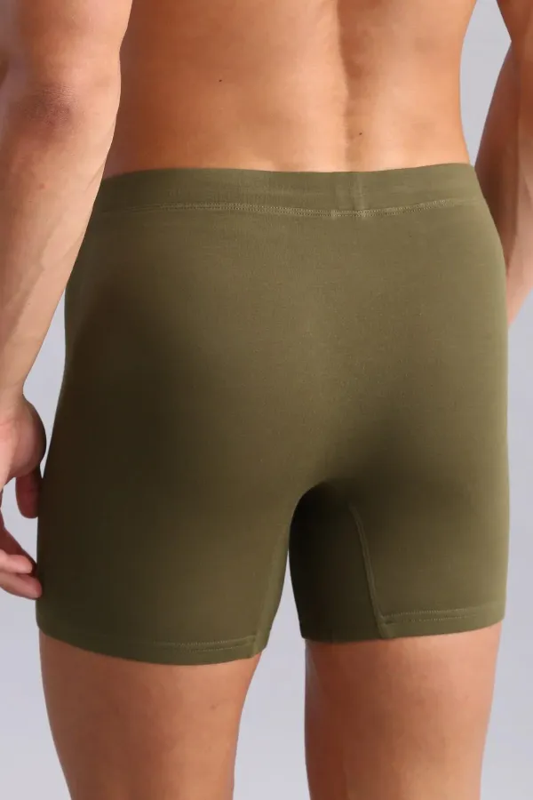 Mısırlı BAMBOO ZEUS Regular Fit Long Boxer Dark Khaki