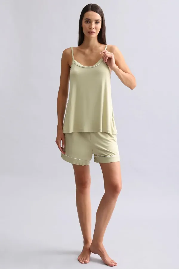 Mısırlı Women's Modal Shorts, Sage Green