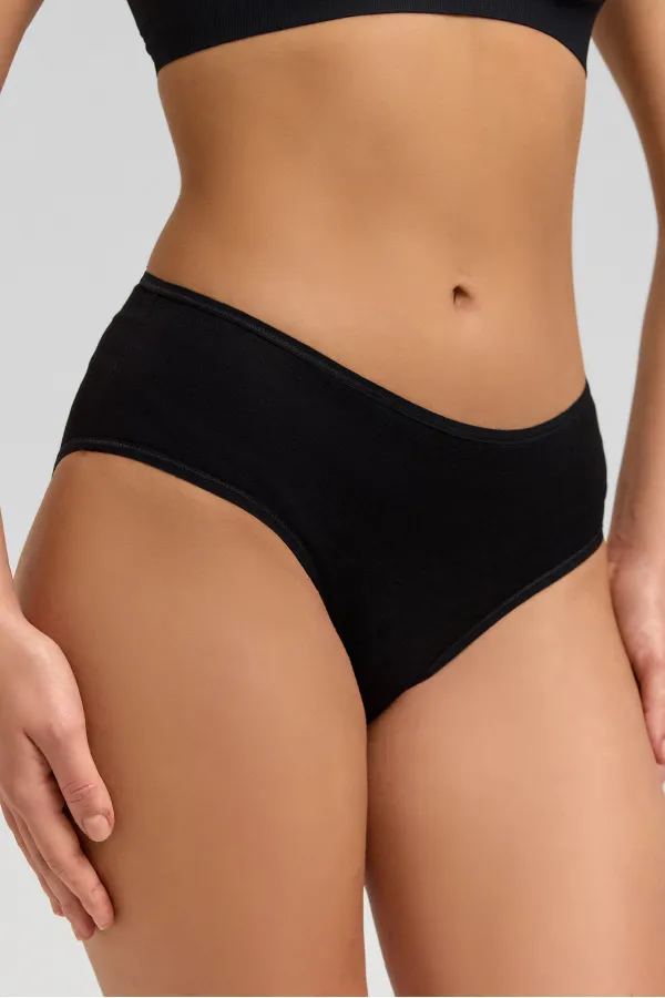 Mısırlı Micro Modal Yüksek Bel Hipster SİYAH