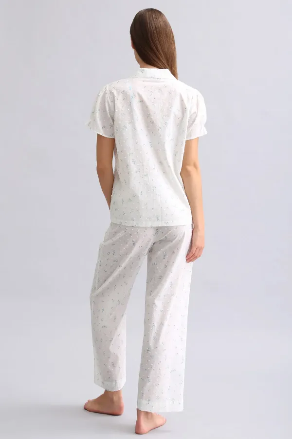 Chemise blanche à manches courtes en voile pour femme égyptienne