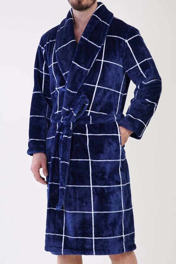 Robe Welsoft pour homme, bleu marine, style égyptien