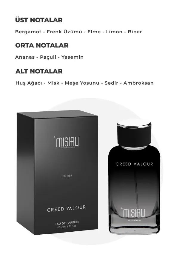 Egyptian Creed Valour – Eau de Parfum 100 ml pour homme, incolore