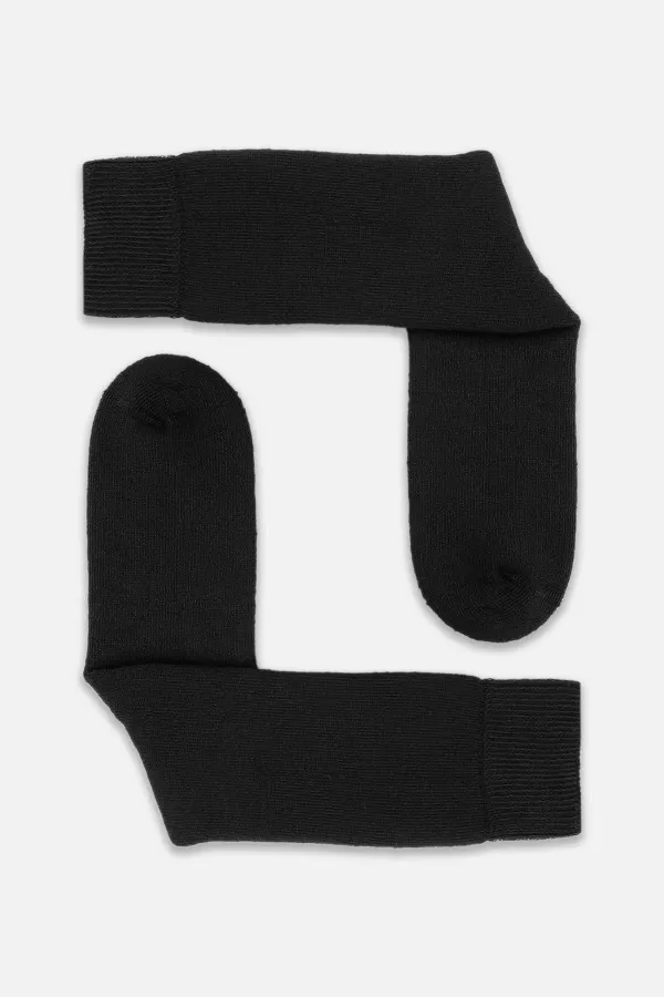 Chaussettes thermiques unisexes égyptiennes noires à une seule prise