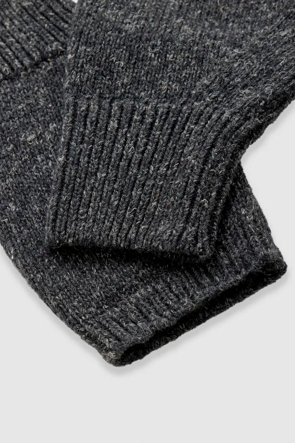 Ensemble bonnet et gants unisexe en laine - Milda Black