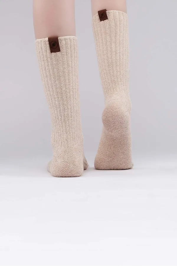 Mısırlı Women's Cotton Terry Single Sock Brown