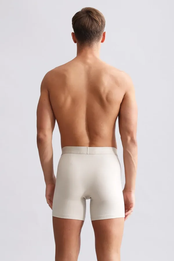 Mısırlı Modal By TENCEL SPARTACUS PLUS PERFORMANCE Long Boxer Toprak Bej