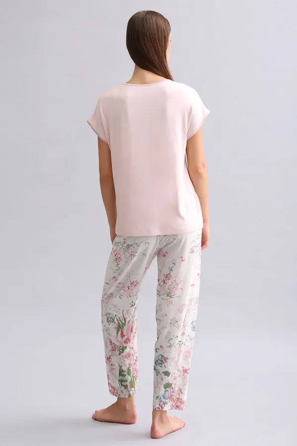 Bas de pyjama tissé pour femme égyptienne, rose
