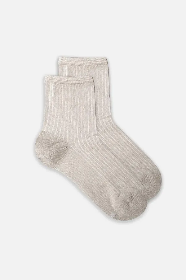 Mısırlı Kadın Merserize Tekli Soket Çorap Açık Gri