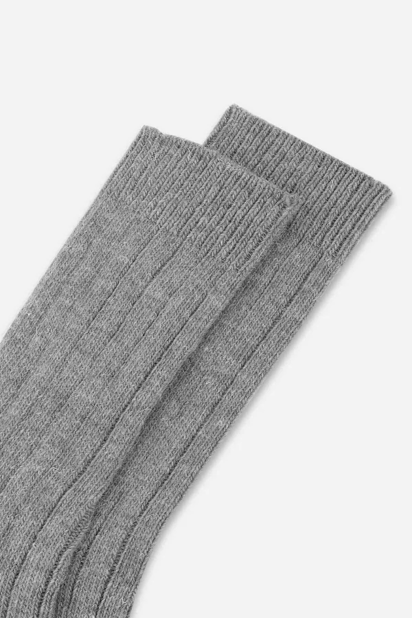 Mısırlı Men's Alpaca Wool 2 Pairs Ankle Socks Grey/Anthracite