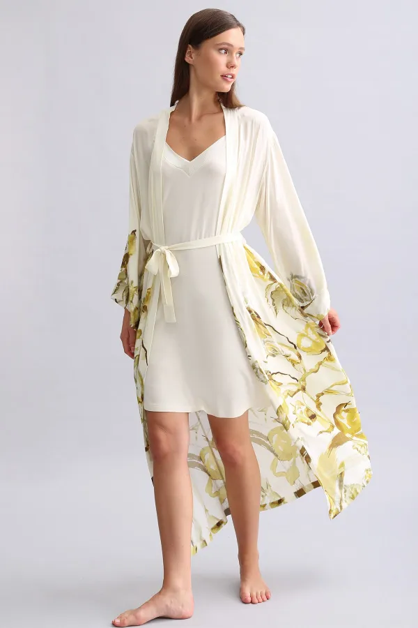 Robe longue tissée verte pour femme égyptienne