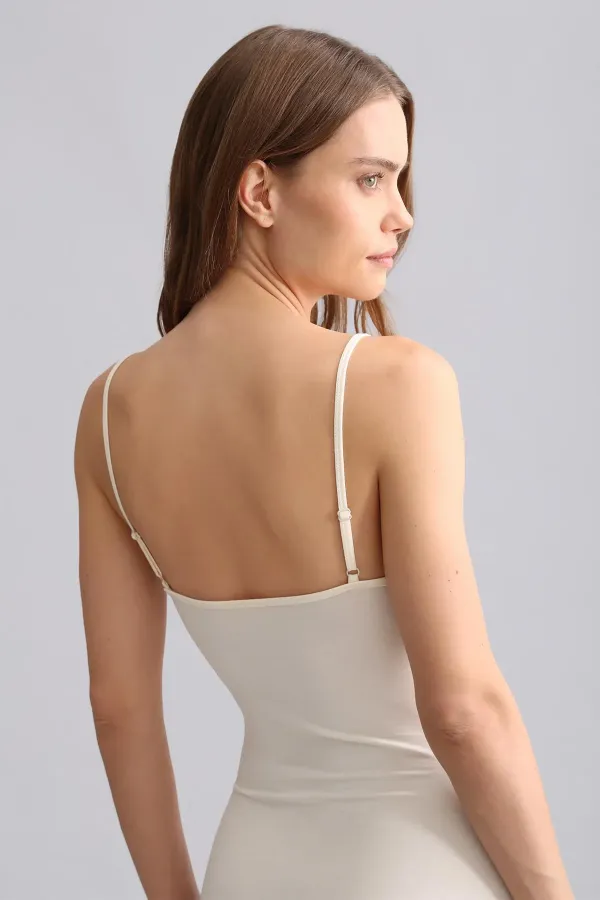 Body à fines bretelles SNAP en modal égyptien TENCEL SNAP, écru
