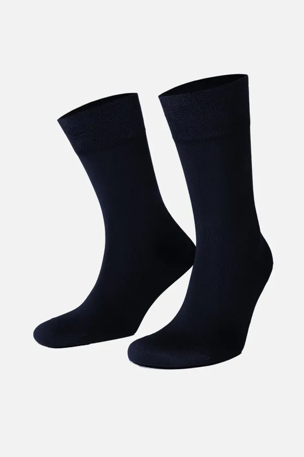 Mısırlı Men's Mercerized Single Super Thin Sock Navy Blue