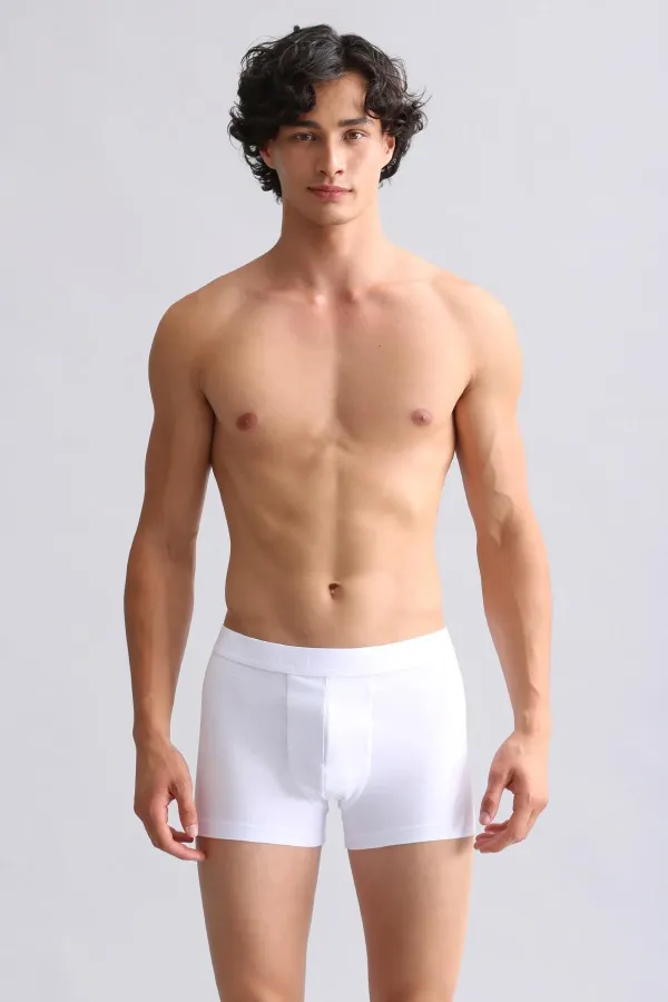 Mısırlı ORGANIC Pamuklu Compact Cotton Klasik Boxer Beyaz