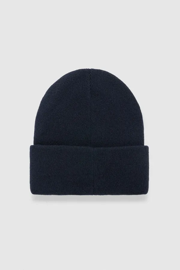 Mısırlı Unisex Yün Kıvrık Düz Bere - Javier Lacivert