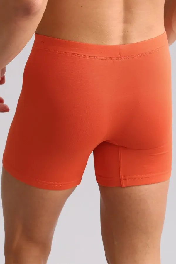 Mısırlı BAMBU ZEUS LUXURY Regular Fit Metal Armalı Long Boxer Pas Kırmızı