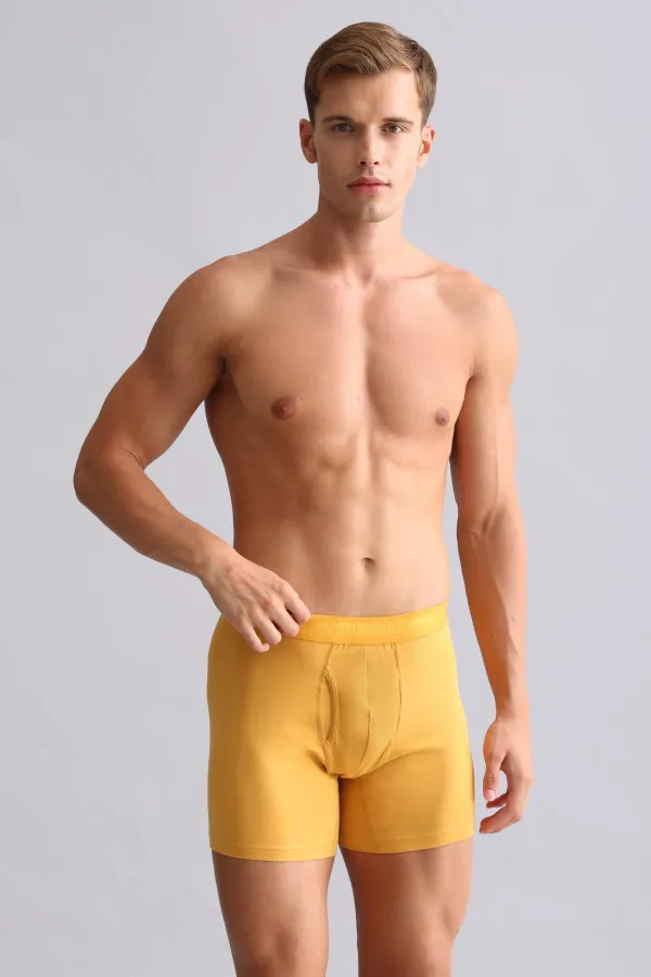 Mısırlı Modal By TENCEL SPARTACUS PLUS PERFORMANCE Long Boxer Mustard