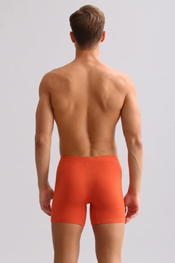 Mısırlı BAMBU ZEUS LUXURY Regular Fit Metal Armalı Long Boxer Pas Kırmızı