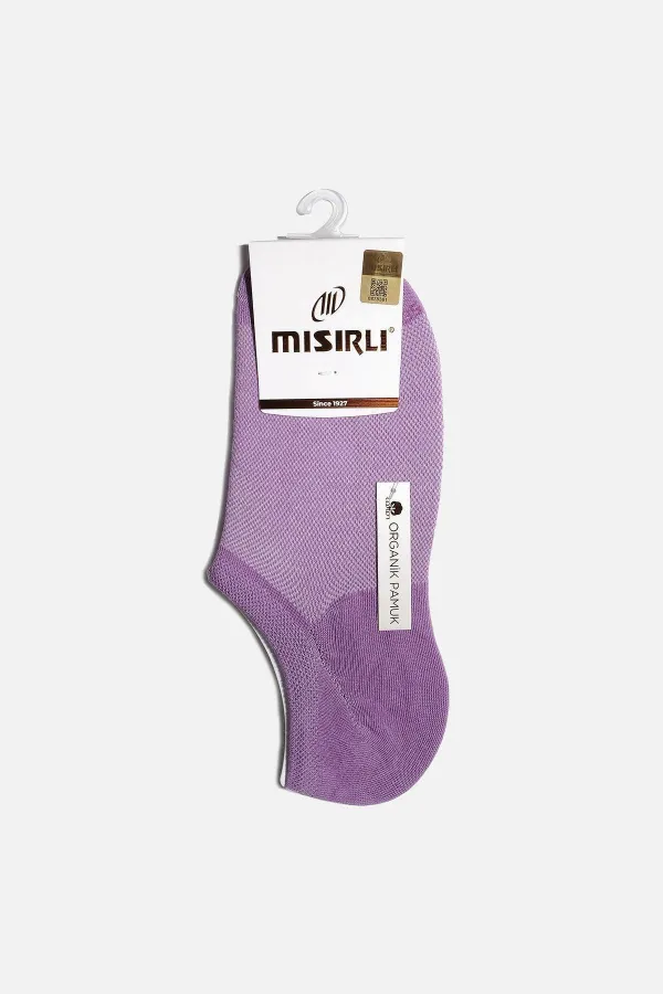 Chaussettes invisibles d'été en coton simple pour femmes égyptiennes, violettes