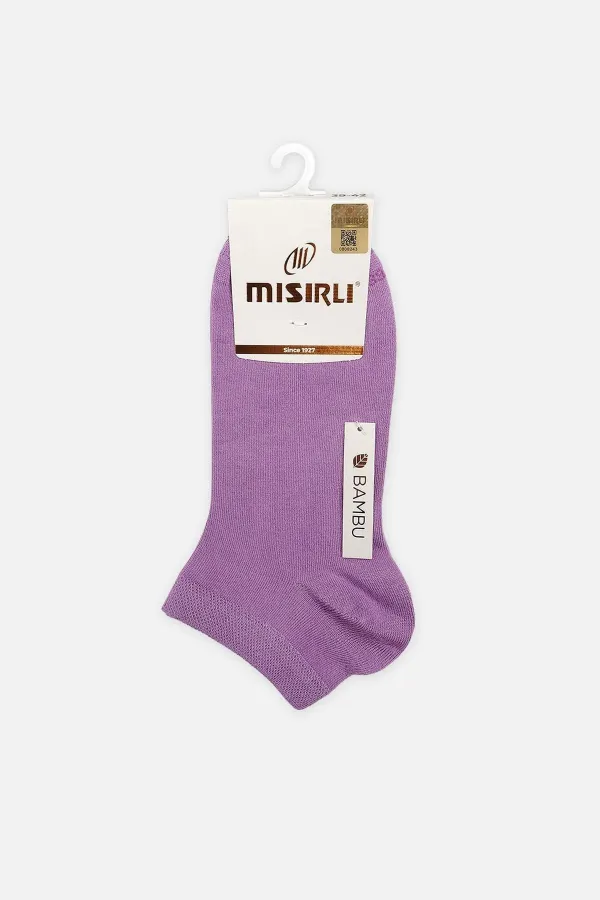 Mısırlı Kadın Bambu Tekli Yazlık Patik Çorap Mor