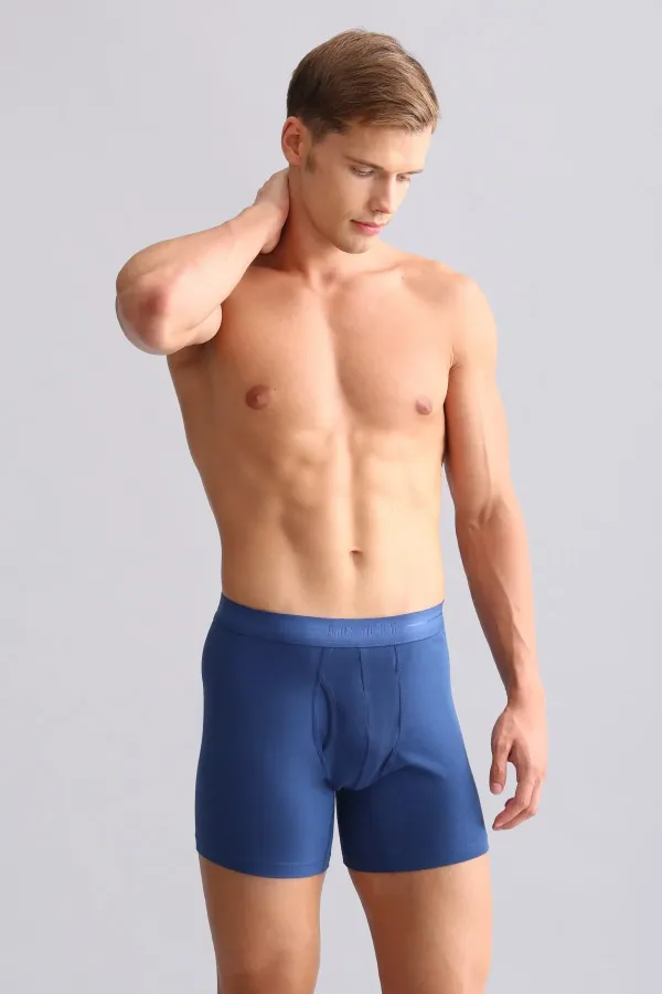 Mısırlı Modal By TENCEL SPARTACUS PLUS PERFORMANCE Long Boxer Navy Blue