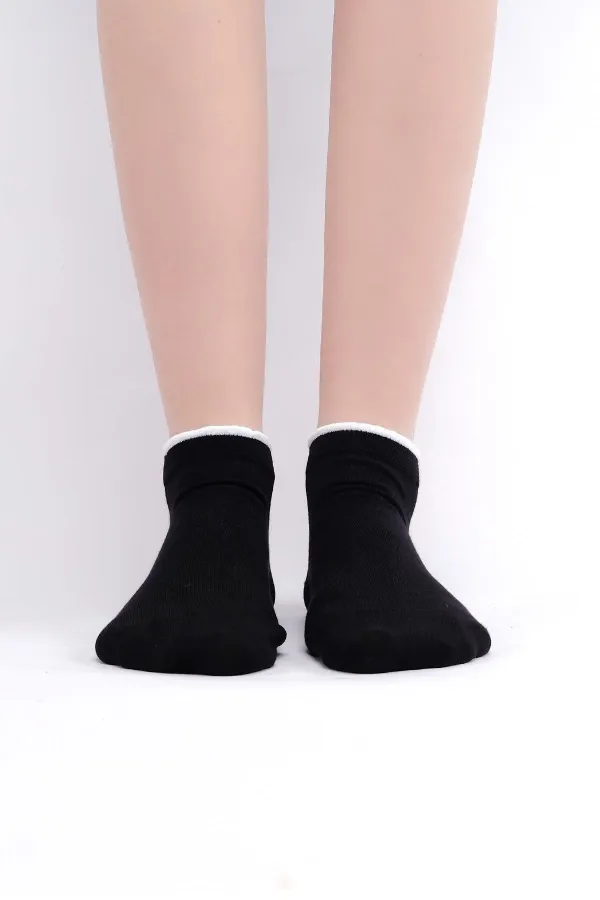 Mısırlı Kadın Modal Tekli Yazlık Sneaker Çorap Siyah
