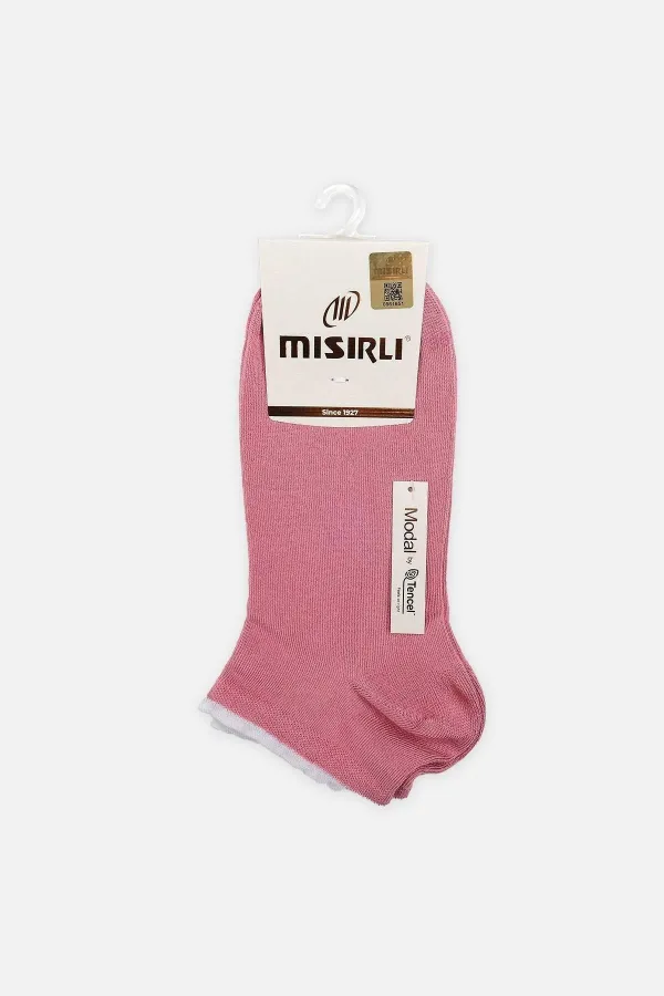 Mısırlı Kadın Modal Tekli Yazlık Sneaker Çorap Pembe