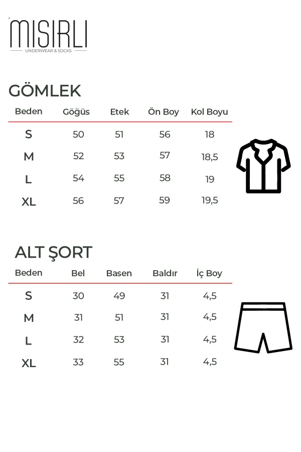 Ensemble chemise à manches courtes et short en coton noir