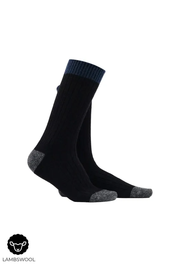 Mısırlı Kadın Kuzu Yünü 6 Çift Kutulu Soket Çorap Çok Renkli