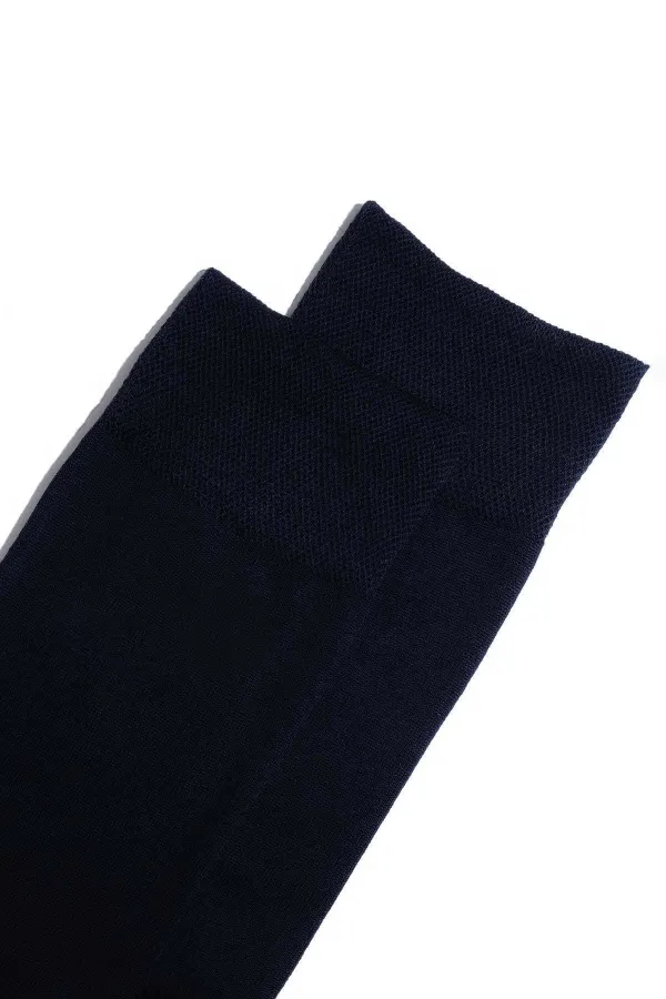 Mısırlı Men's Mercerized Single Super Thin Sock Navy Blue