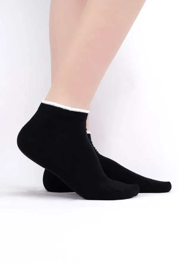 Mısırlı Kadın Modal Tekli Yazlık Sneaker Çorap Siyah