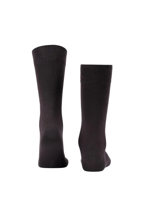 Chaussettes ergonomiques à une seule chaussette en modal pour homme, marron, de fabrication égyptienne