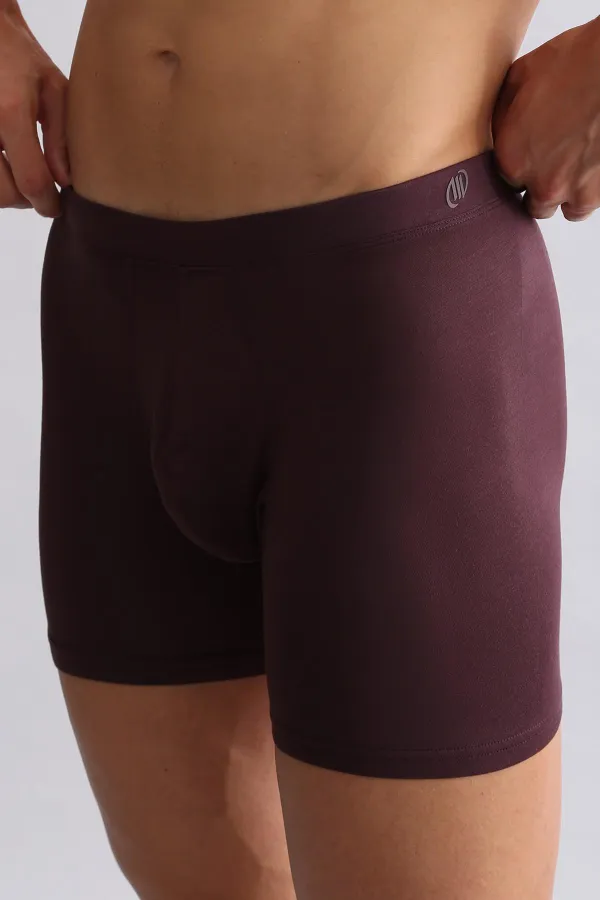 Mısırlı BAMBOO ZEUS Regular Fit Long Boxer Shorts Purple