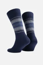 Aytuğ Men's Lambswool Single Socket Socks Navy Blue