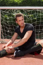 Aytuğ Unisex Shaping Knee-High Running and Sports Socks Black