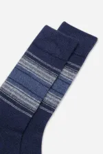 Aytuğ Men's Lambswool Single Socket Socks Navy Blue