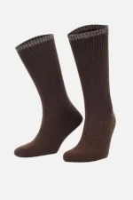 Aytuğ Men's Lambswool Single Socket Socks Brown