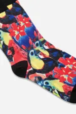 Chaussettes montantes unisexes en coton à motifs multicolores Aytuğ